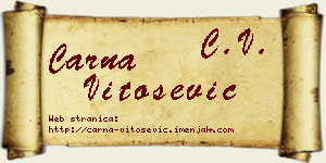 Čarna Vitošević vizit kartica